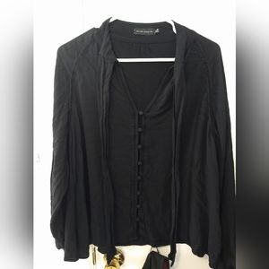 Women's Silver Jeans Company black blouse size L